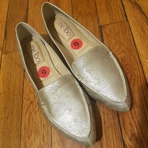Never worn gold ME TOO flats.